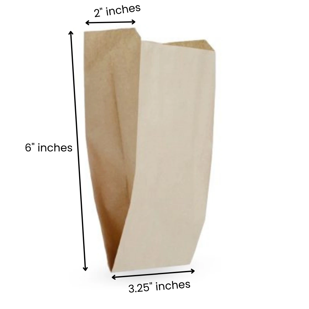 3.25x2x6 Inches Eco Pack V Bottom Paper Pouch
