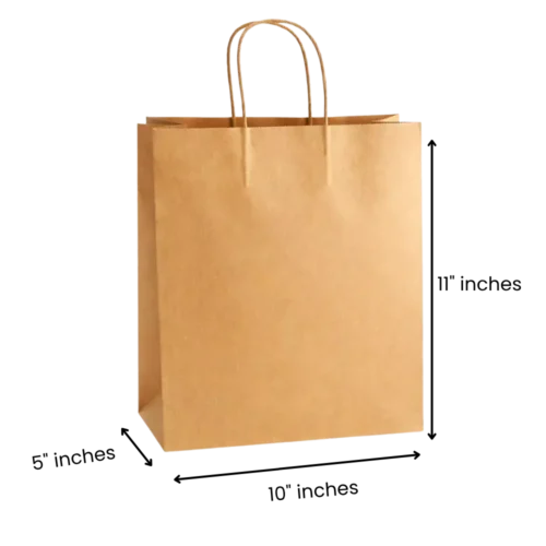 10x5x11 Inches Eco Pack Paper Bag With Twisted Handle