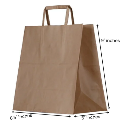 8.5x5x9 Inches Eco Pack Paper Bag With Flat Handle