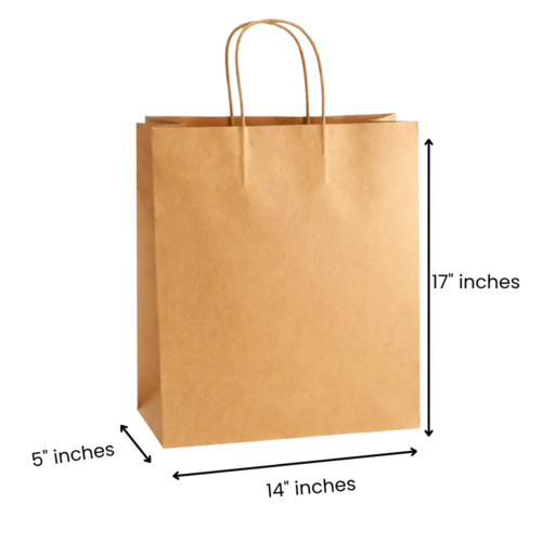 14x5x17 Inches Eco Pack Paper Bag With Twisted Handle