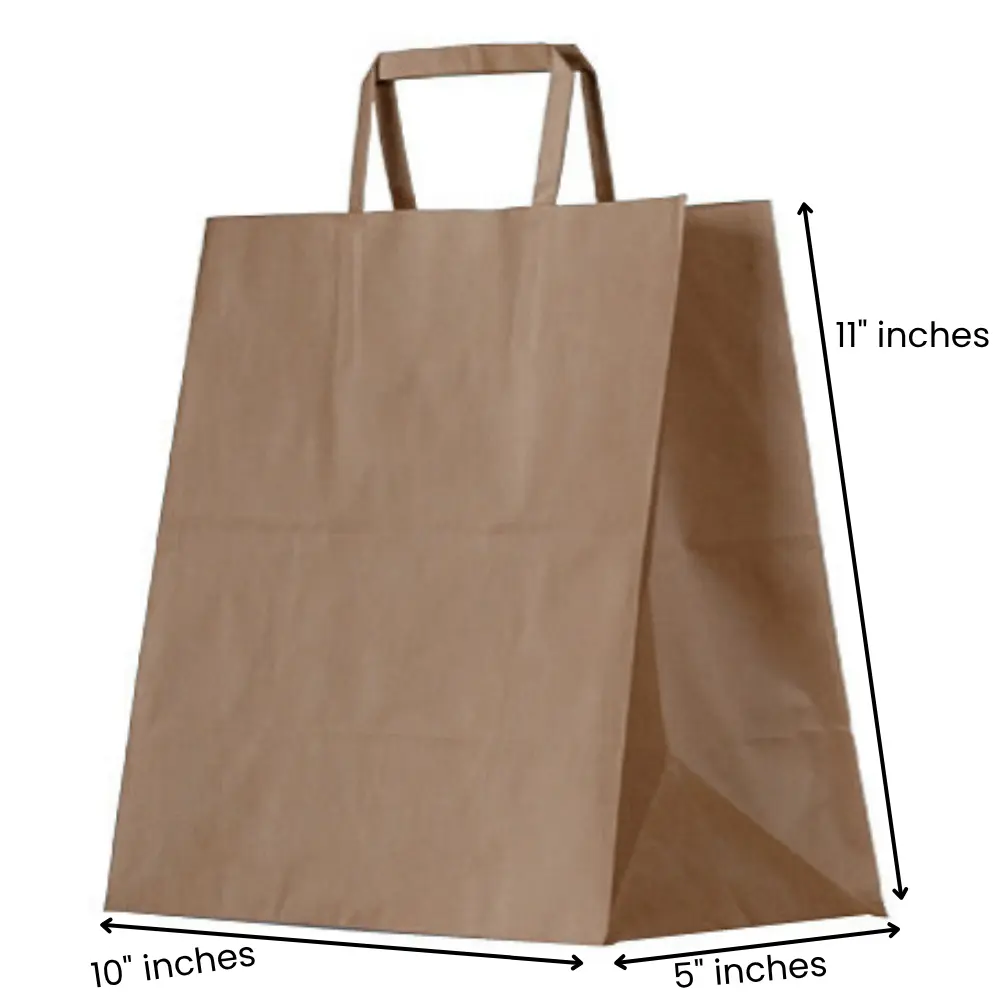 10x5x11 Inches Eco Pack Paper Bag With Flat Handle